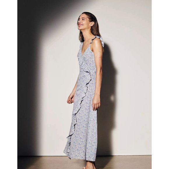 Madewell Wrap Maxi Dress in Americana Floral 10 NWT - Picture 3 of 9